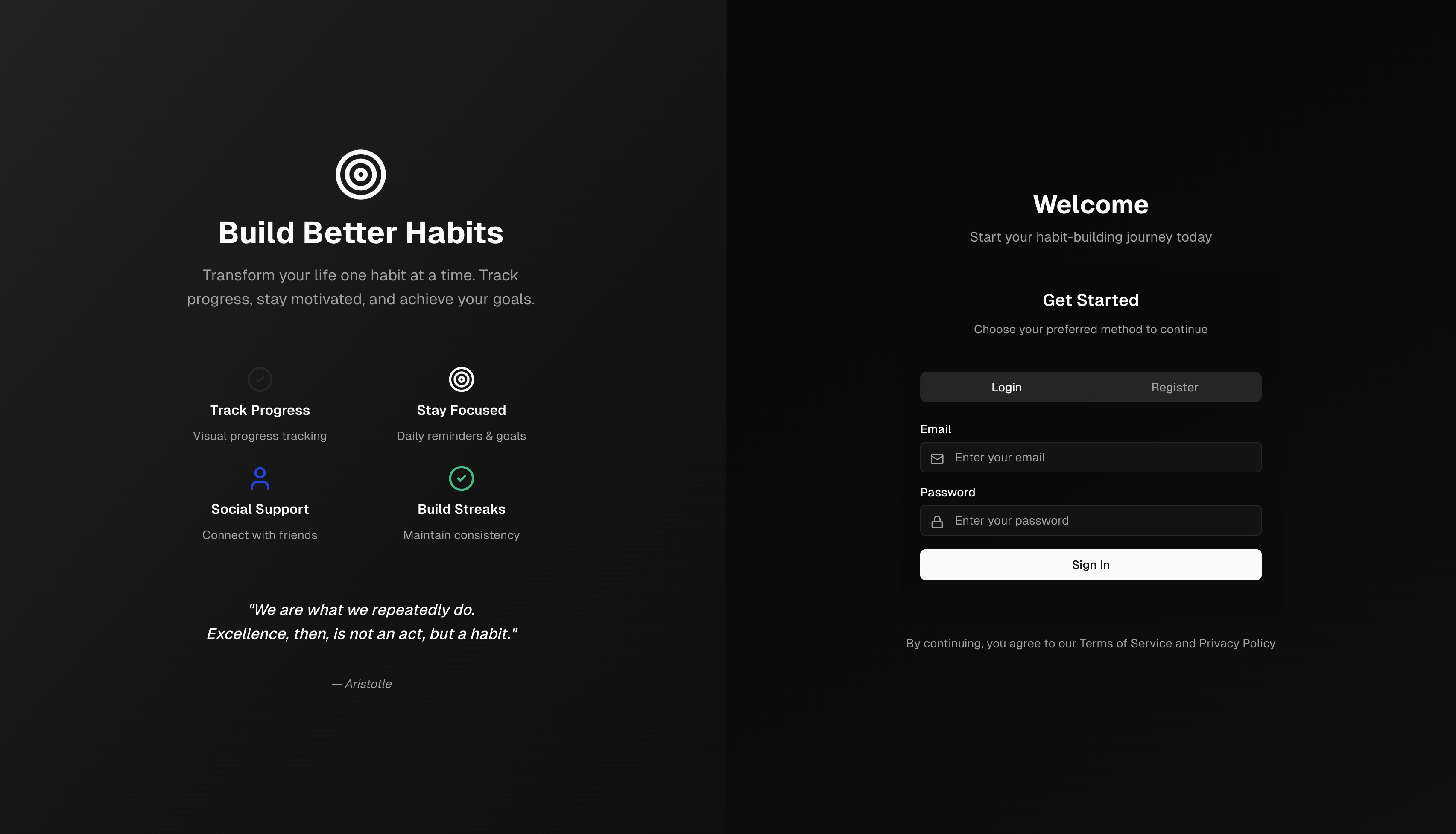 Habit Tracker Web App preview